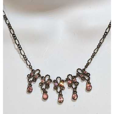 Other Sparkly Pink Gemmed Necklace - image 1