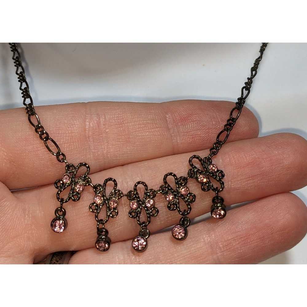 Other Sparkly Pink Gemmed Necklace - image 2