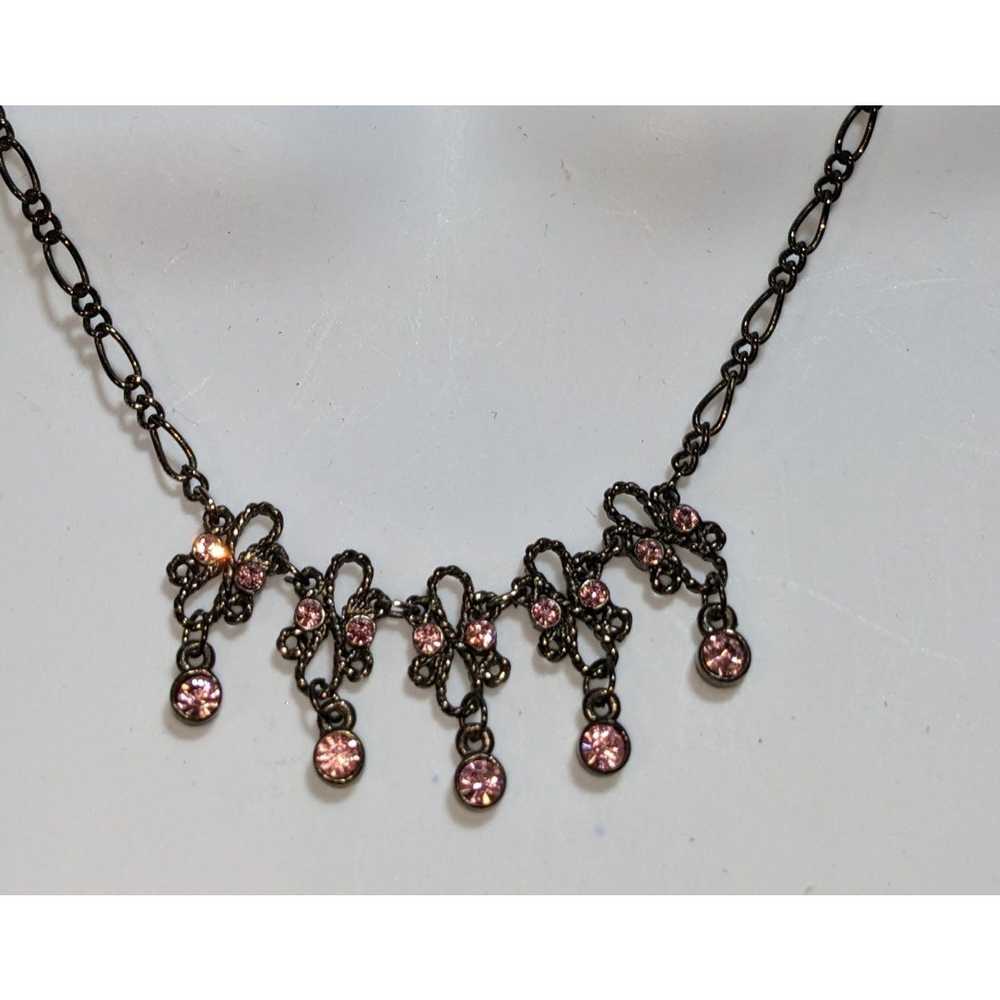 Other Sparkly Pink Gemmed Necklace - image 4