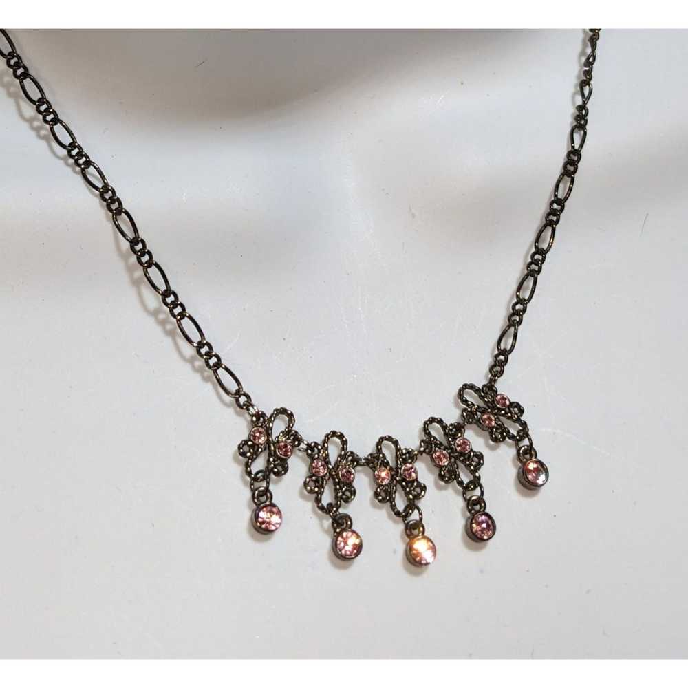 Other Sparkly Pink Gemmed Necklace - image 5