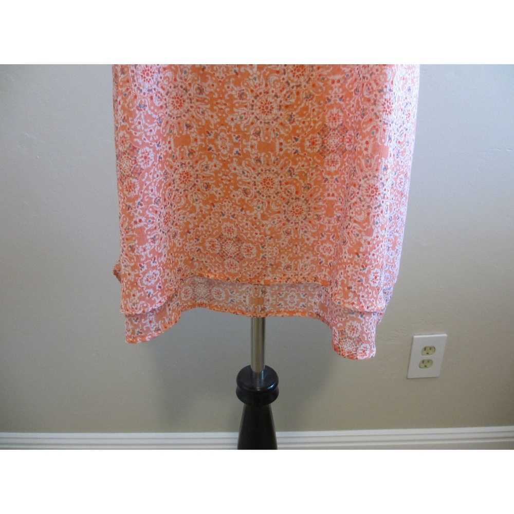 Other FEVER BRAND 2 LAYER ORANGE POLY PRINT BLOUS… - image 3