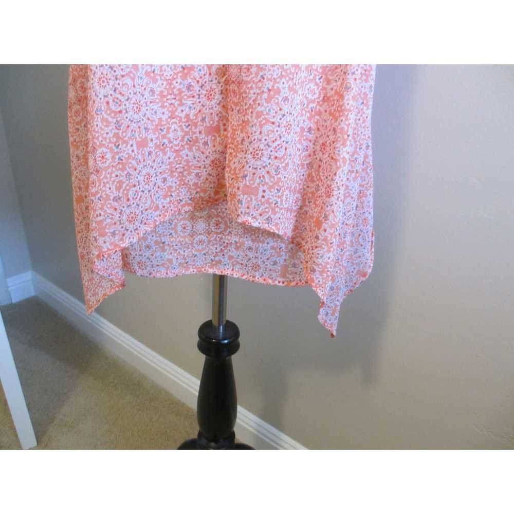 Other FEVER BRAND 2 LAYER ORANGE POLY PRINT BLOUS… - image 4