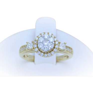 Vintage Diamond Halo Cluster Ring