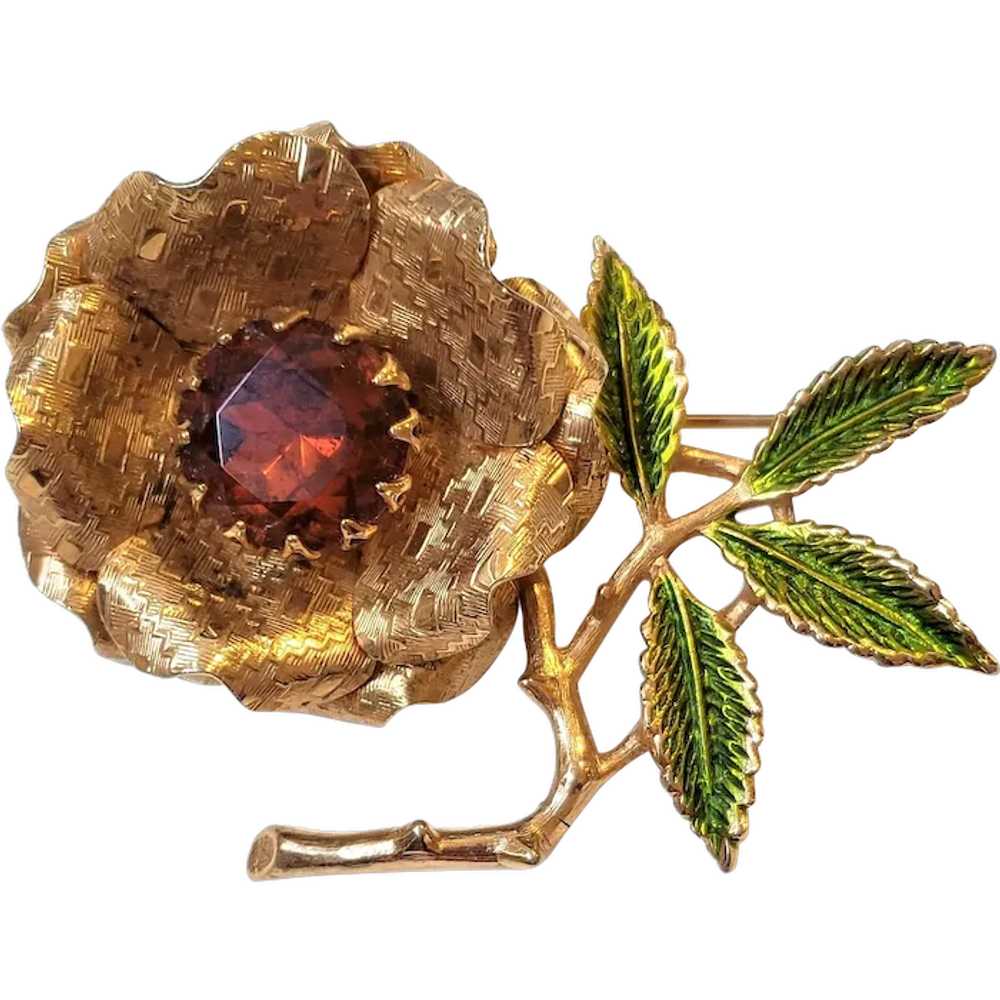 Vintage 1960 Sarah Coventry Flower Brooch Pin. - image 1