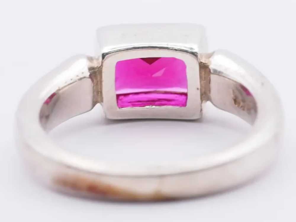 Lovely Lab Ruby Sterling Silver Ring - image 3