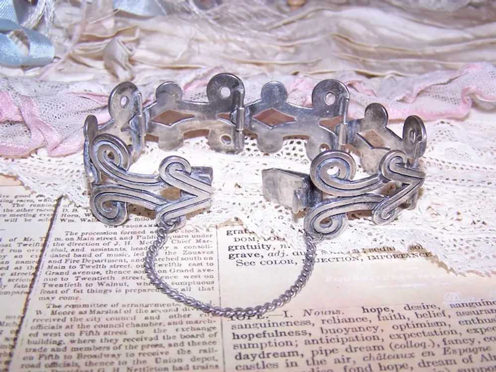 Made in Mexico Mexican Sterling Silver Link Brace… - image 10