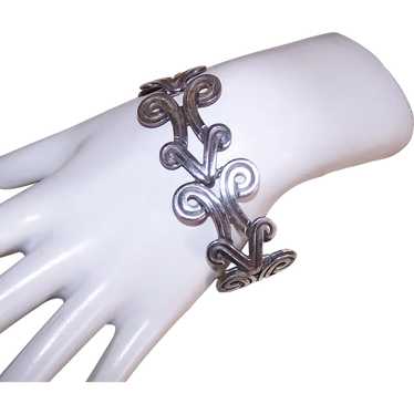 Made in Mexico Mexican Sterling Silver Link Brace… - image 1