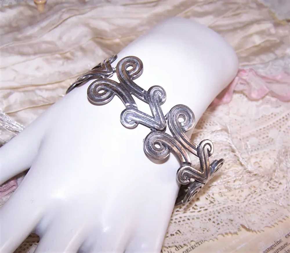 Made in Mexico Mexican Sterling Silver Link Brace… - image 3