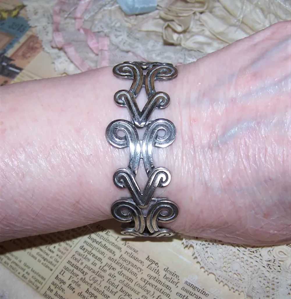 Made in Mexico Mexican Sterling Silver Link Brace… - image 4