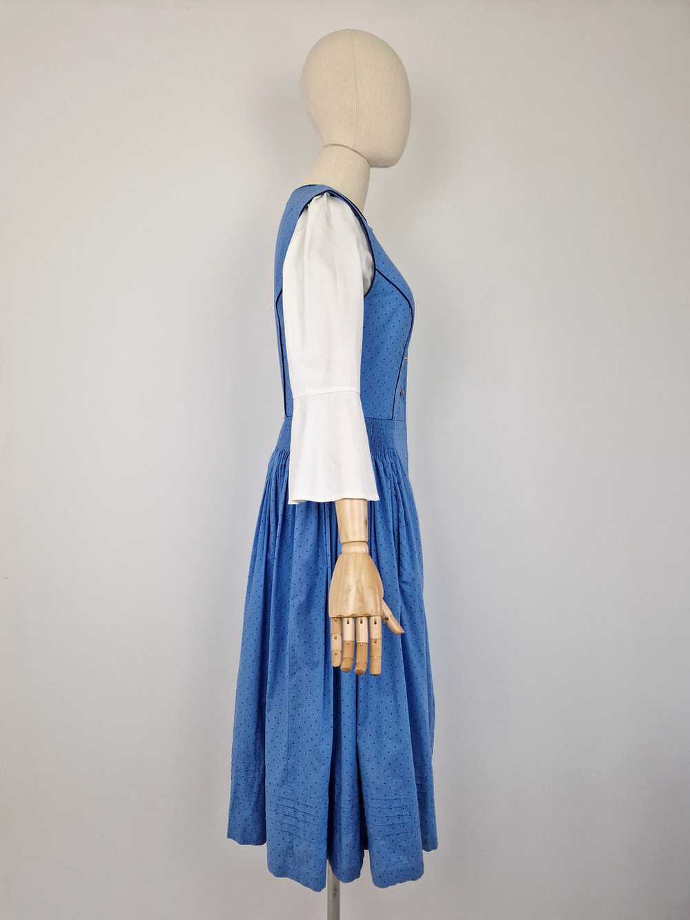 Vintage blue dirndl dress - image 5
