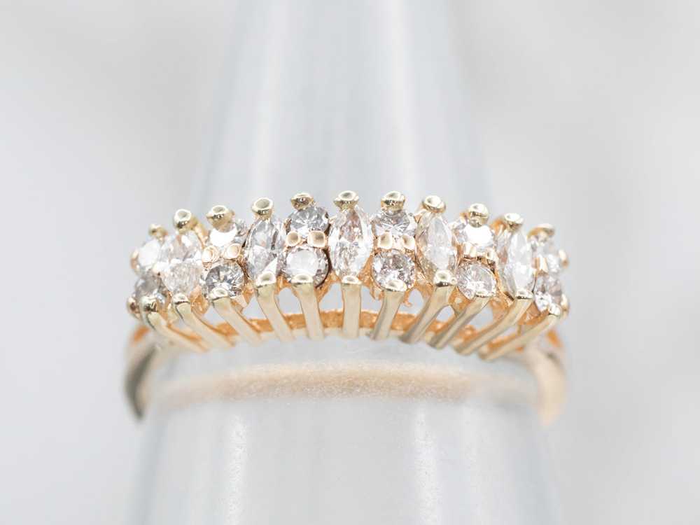 Multi Cut Diamond Encrusted Band Ring - image 4