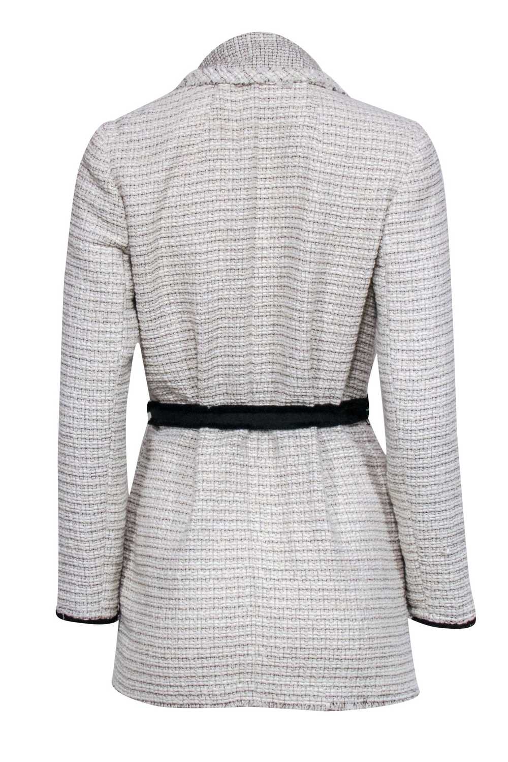 Theory - Cream & Black Tweed Jacket Sz P - image 3