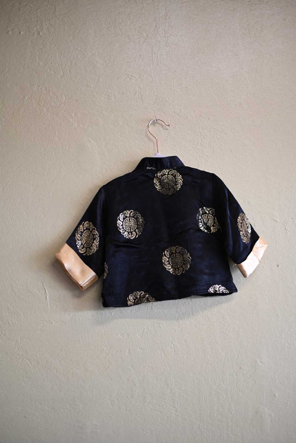 BLACK & GOLD SILK SHIRT (12 MO) - image 2