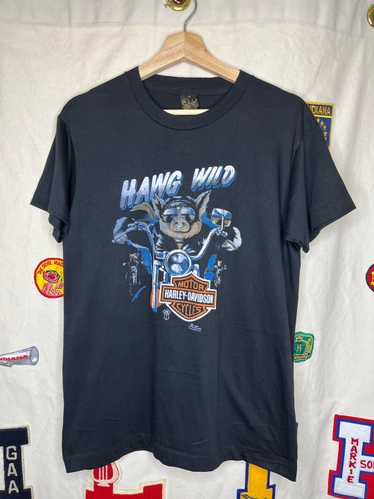 Vintage Harley Davidson 3D Emblem Hawg Wild 1986 H