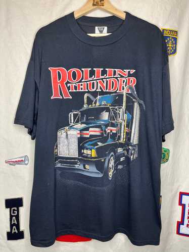 Vintage Rollin' Thunder Semi Truck Black Trucker G