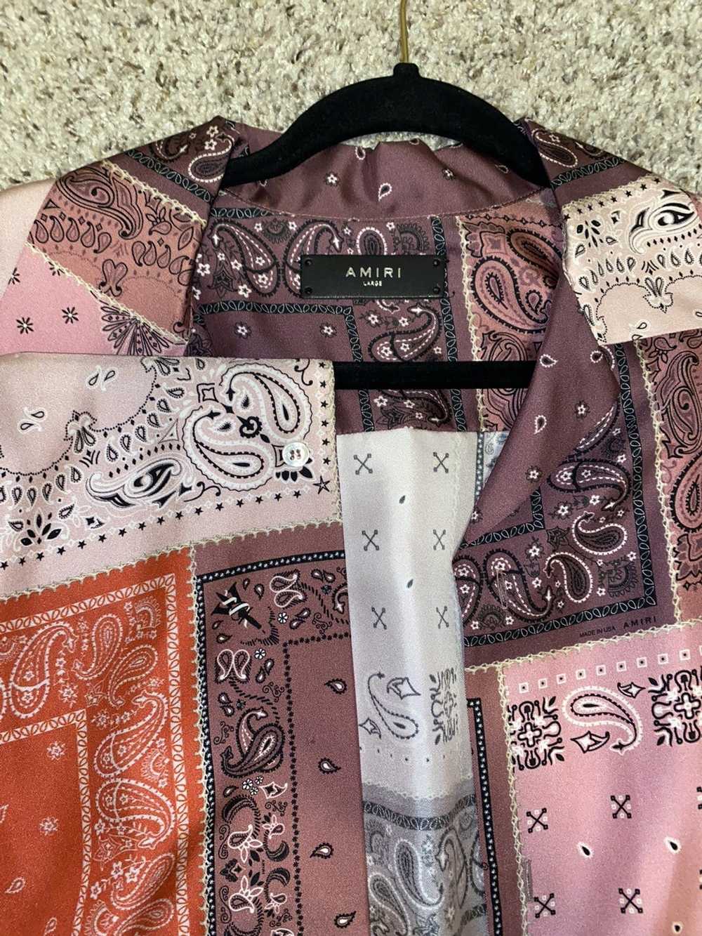 Amiri AMIRI short sleeve bandana print silk shirt - image 3