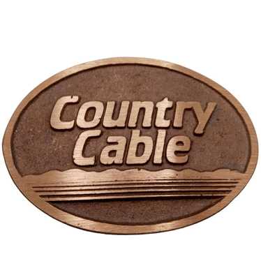 Vintage Country Cable Belt Buckle Vintage Cowboy … - image 1