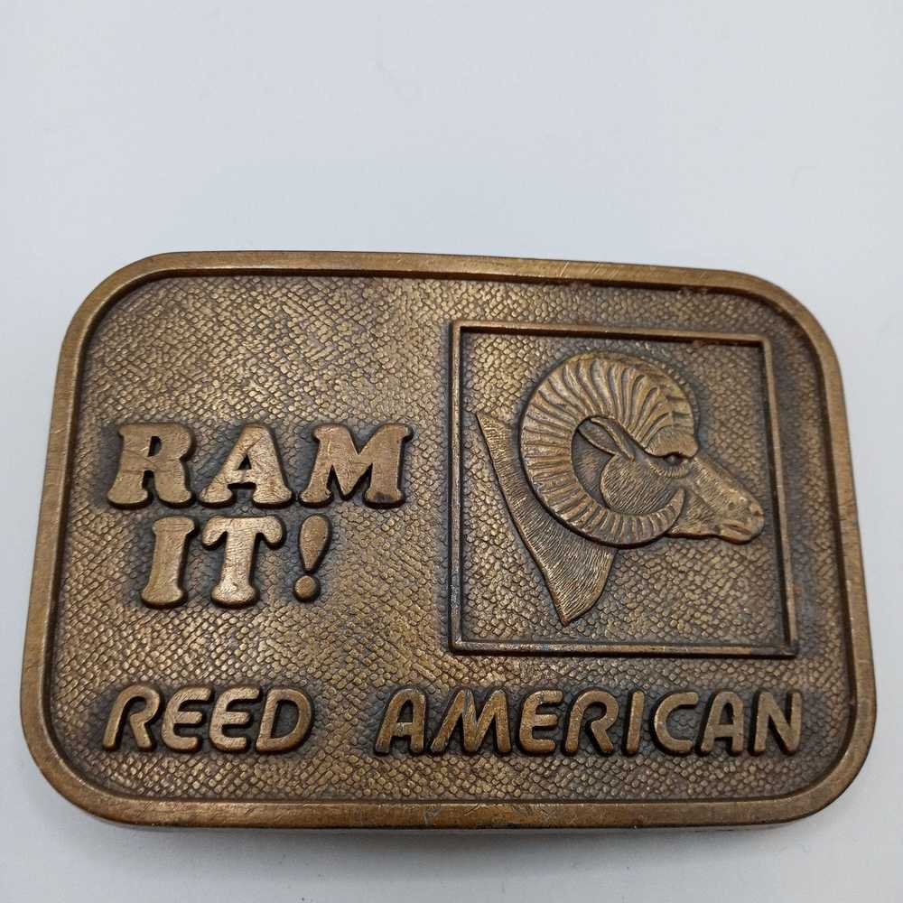 Vintage Ram It Belt Buckle Reed American Sheep Ho… - image 4