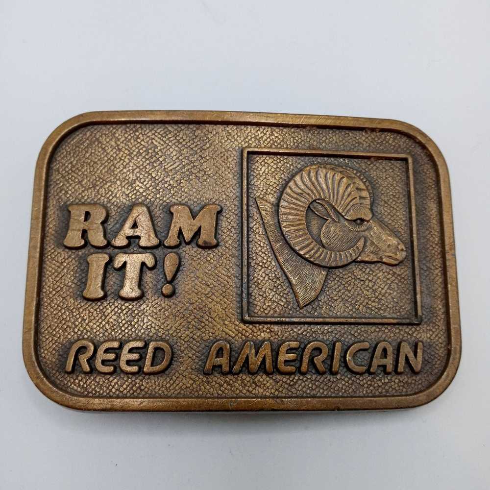 Vintage Ram It Belt Buckle Reed American Sheep Ho… - image 6