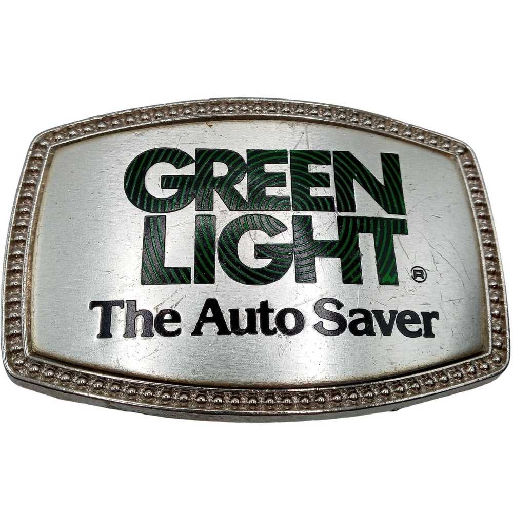 Vintage Green Light Belt Buckle Auto Saver Vintag… - image 1