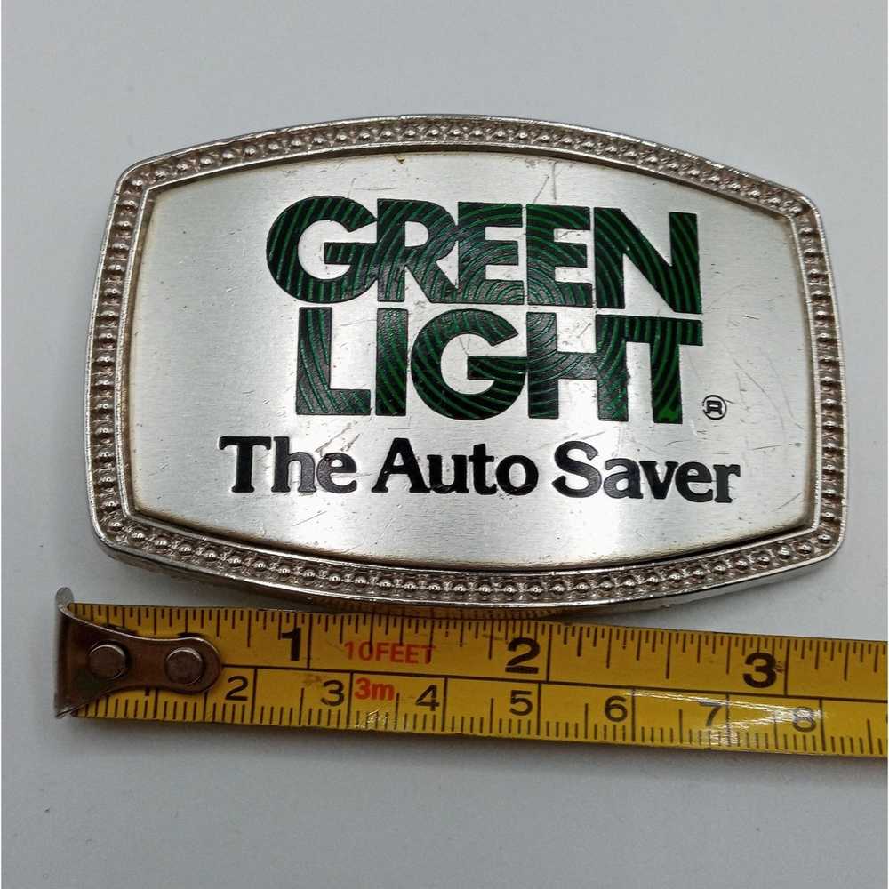 Vintage Green Light Belt Buckle Auto Saver Vintag… - image 5