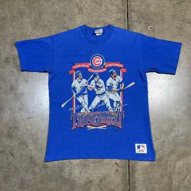 Vintage Chicago Cubs Baseball Nutmeg T-Shirt Size Large Blue 1992