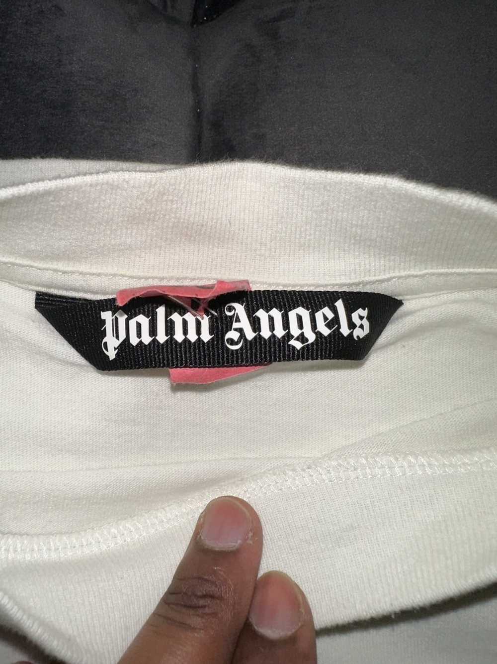 Palm Angels logo print high neck T-shirt - image 3