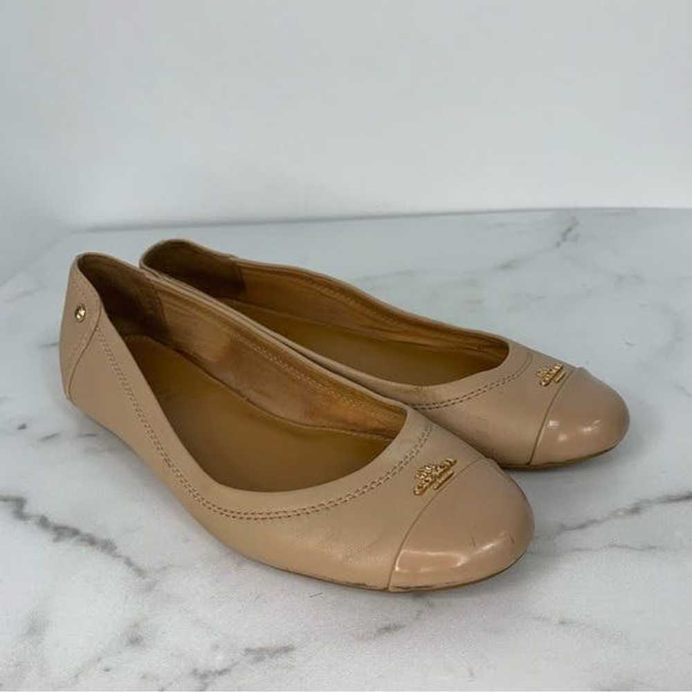 Coach Coach Beige Tan Cap Toe Logo Career Leather… - image 2