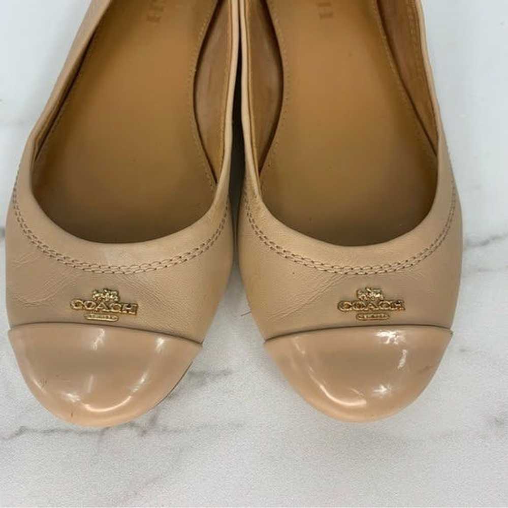 Coach Coach Beige Tan Cap Toe Logo Career Leather… - image 3