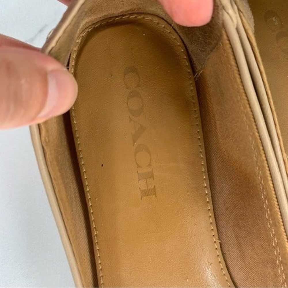 Coach Coach Beige Tan Cap Toe Logo Career Leather… - image 4