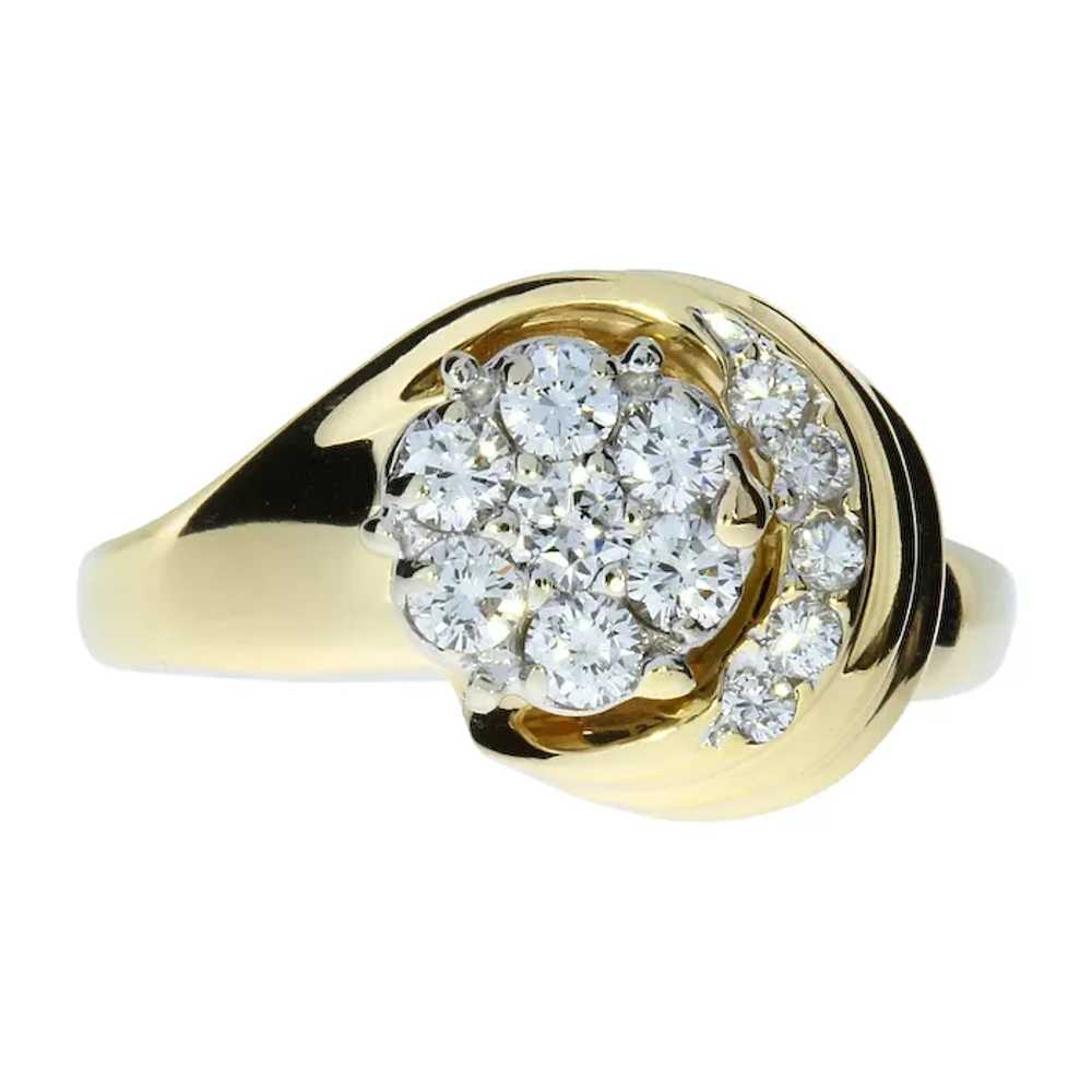 14K Yellow Gold .44ctw Diamond Engagement Ring - image 3