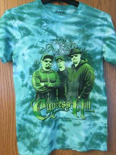 VTG Cypress Hill Tie Dye Smoking Clown Skull T-Shirt - Gem