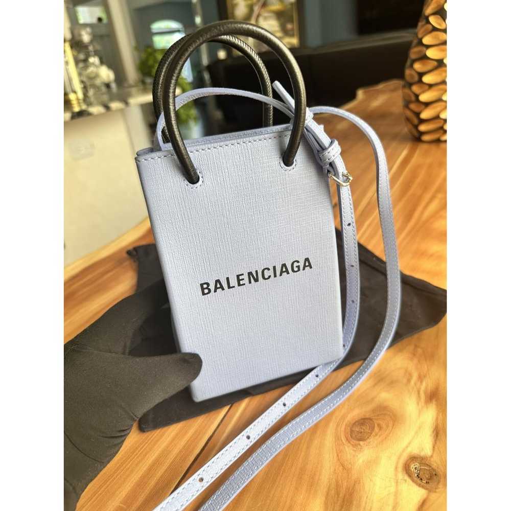 Balenciaga Shopping Phone Holder leather handbag - image 8
