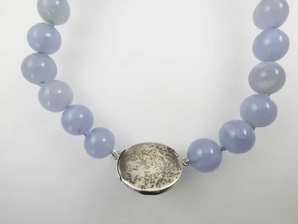 Rare Marsh and Company Chalcedony Bead Necklace w… - image 4