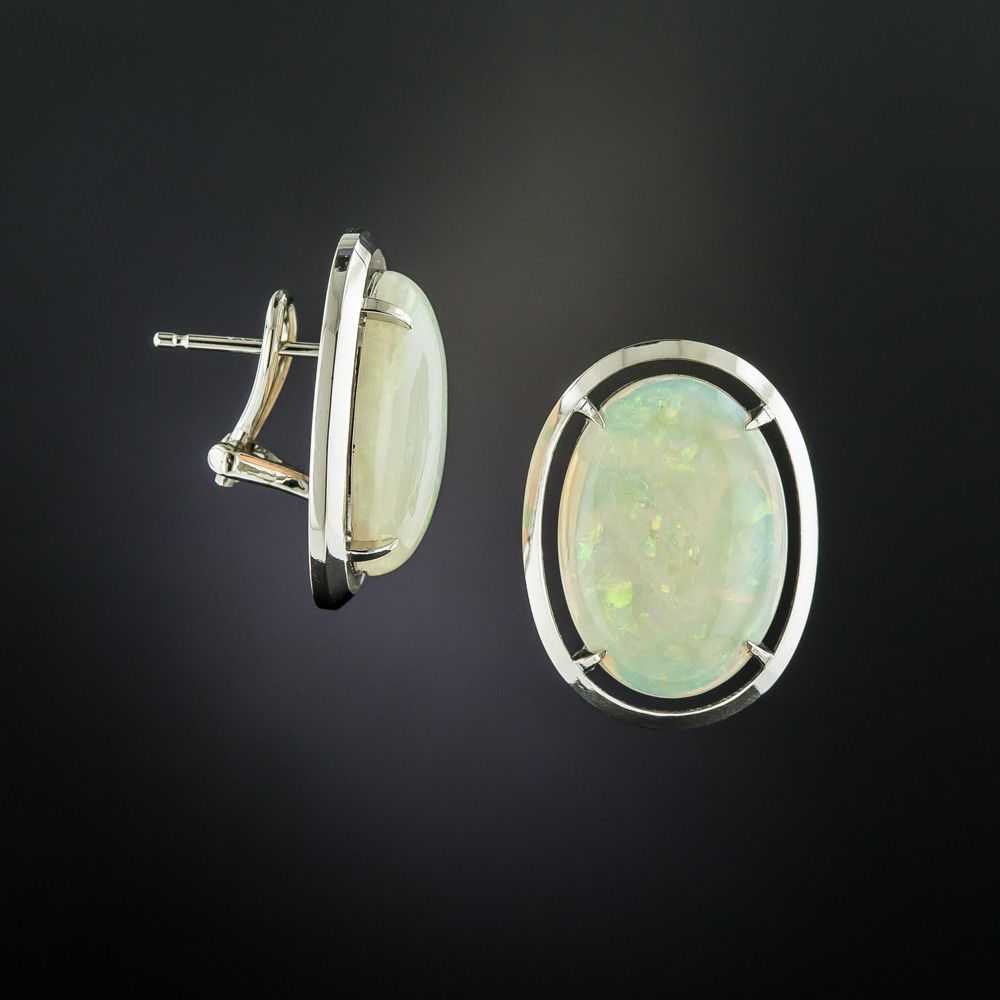 Estate Opal Earrings - image 2