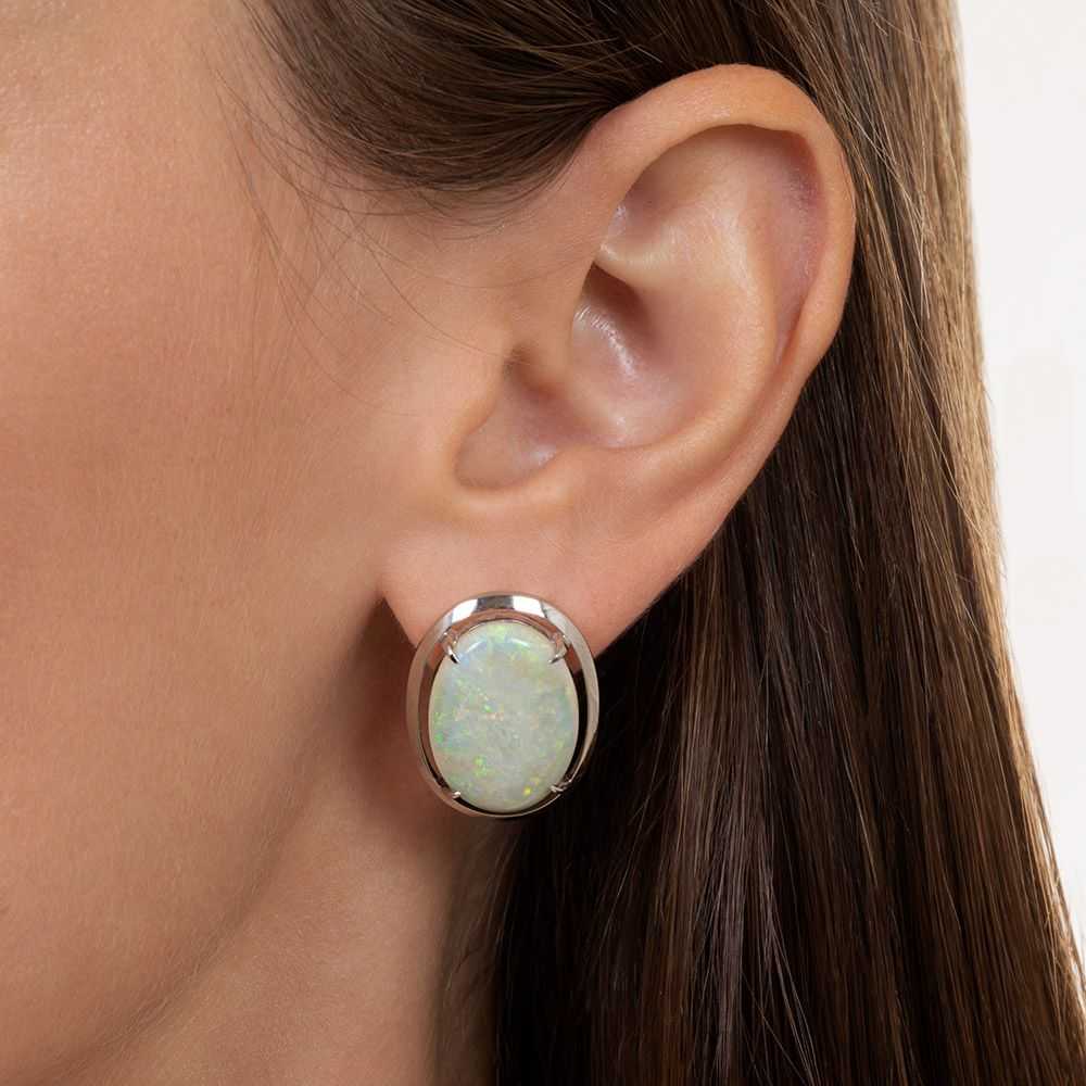 Estate Opal Earrings - image 4