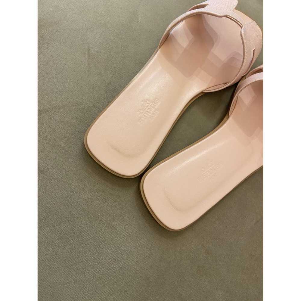 Hermès Oran leather flip flops - image 5