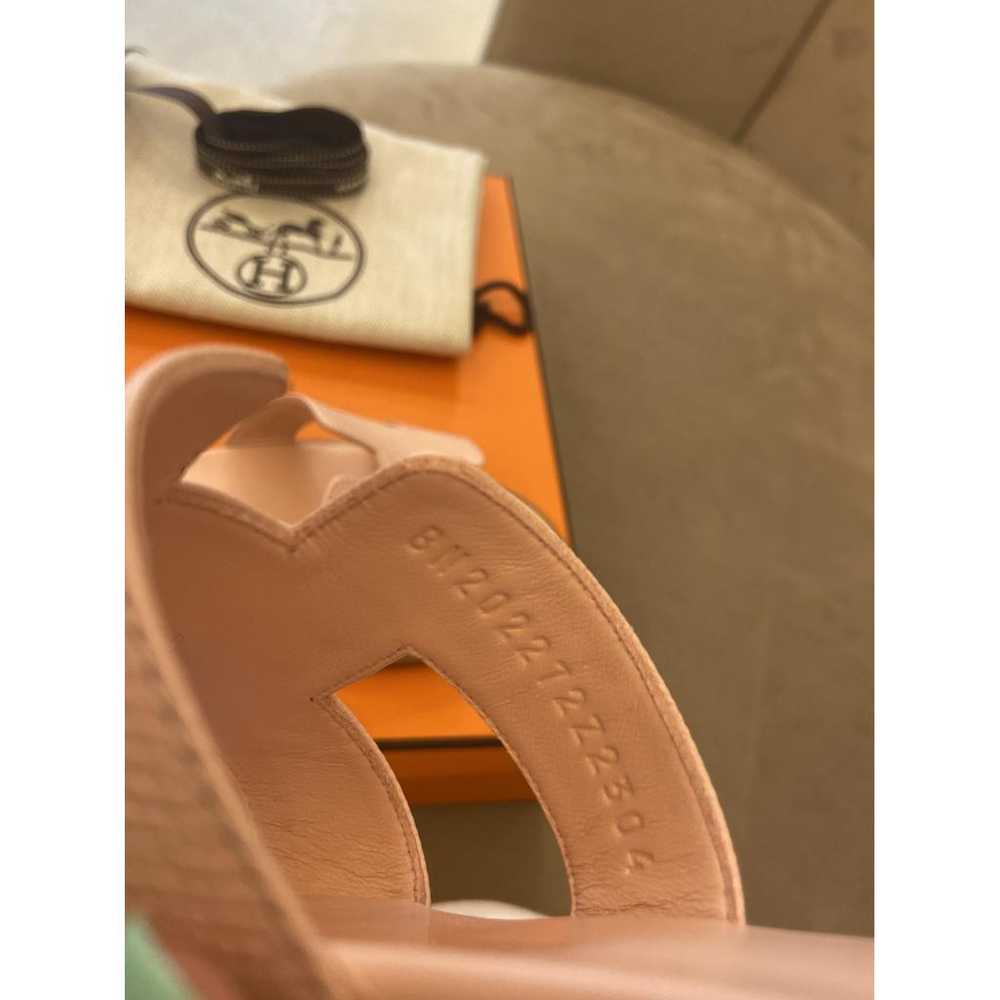 Hermès Oran leather flip flops - image 7