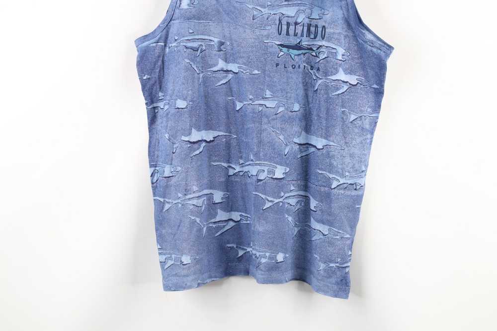 Vintage Vintage 90s Shark All Over Print Tank Top… - image 3