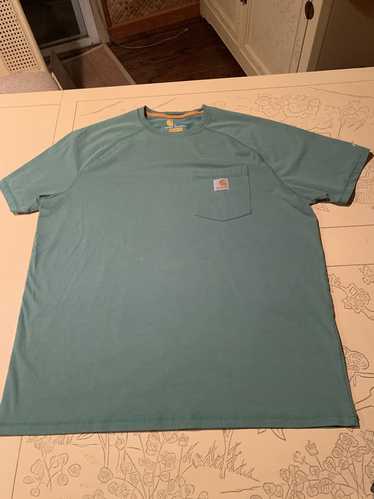 CARHARTT FAST DRY Shirt ADULT EXTRA LARGE BLUE GREEN OUTSIDE WORK WEAR MENS  NWT