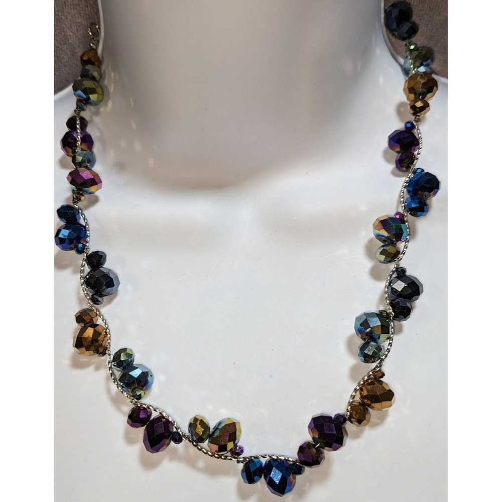 Other Glass Oil Slick Wiggle Necklace - image 6