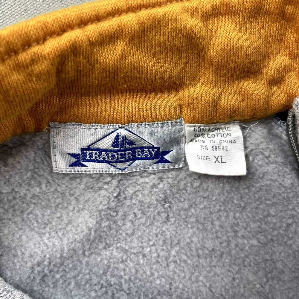Trader Bay × Vintage Vintage Gray Sweatshirt Jack… - image 3