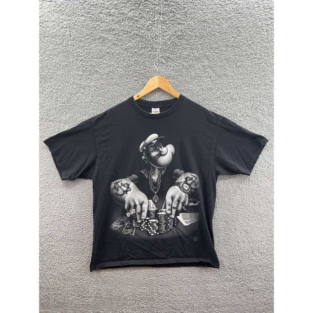 Delta Delta 2006 Gangster Poker Popeye Black T-Sh… - image 1