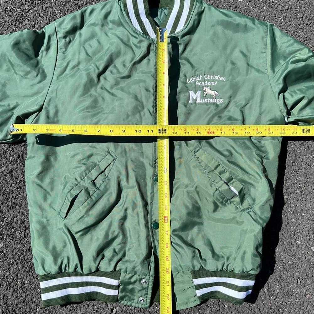 Other Vintage 90s green varsity jacket - image 2