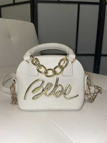 Bebe Bebe Gianna White/Gold Purse