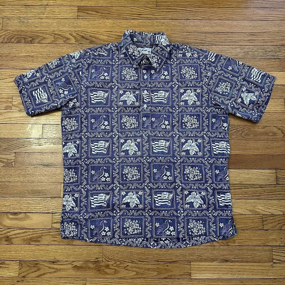 Reyn Spooner Lahaina Sailor Button Front Navy / M