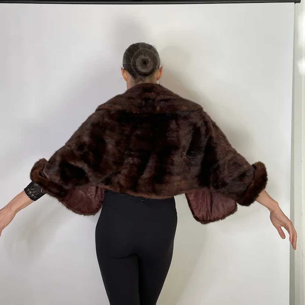 1940s Mink Fur Stole Shrug Jacket Mink Fur Stole … - image 5