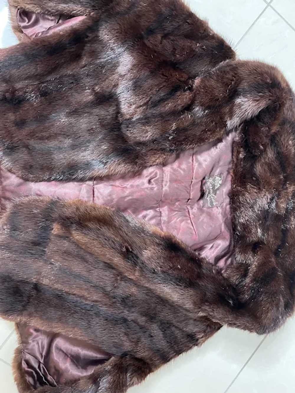 1940s Mink Fur Stole Shrug Jacket Mink Fur Stole … - image 9