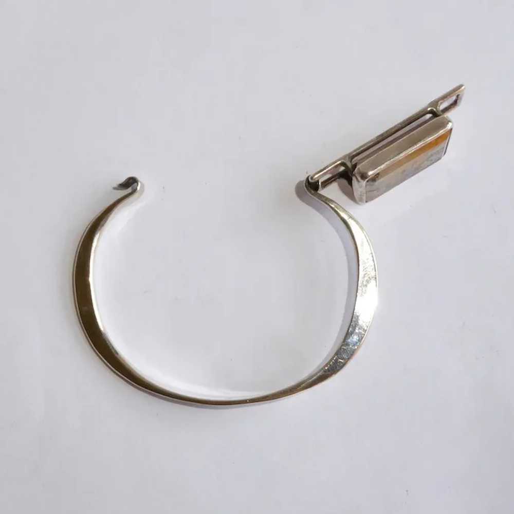 Sterling & Moss Agate Hammered Bracelet - image 9