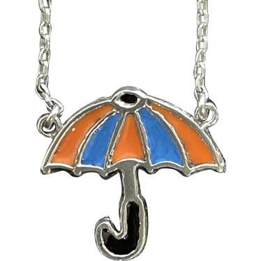 Rare gold umbrella pendant, gold umbrella charm, rain… - Gem